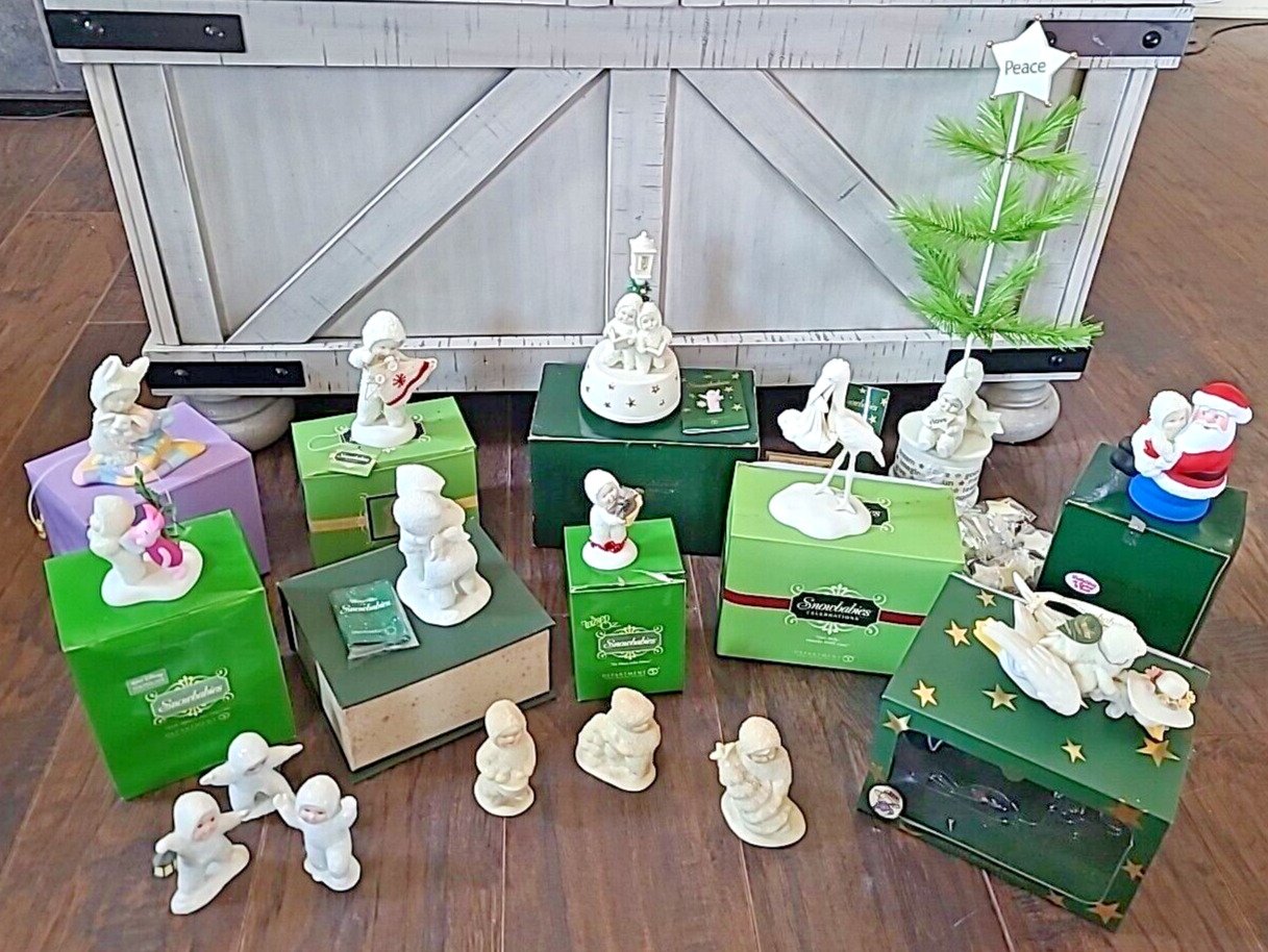 Lot Of 16 Dept 56 Snowbabies Tree Of Life Mother Goose New Arrival Wizard Of Oz