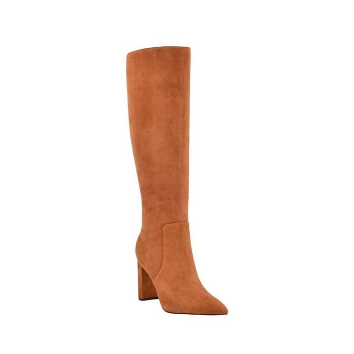 NINE WEST / Danee / Pointed Toe / Block Heel Zip-Up / Leather / Dress Boots
