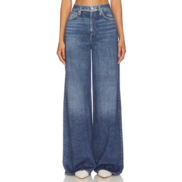 NWT rag & bone Miramar Sofie in Kimber Wide Leg Photo Print Faux Jean Pant 32