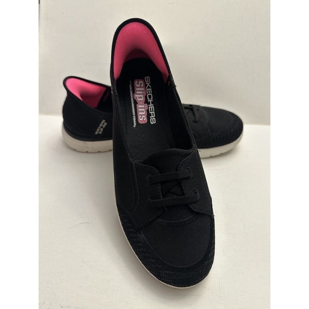 Women's Skechers ON THE GO Slip-ins Black TOP NOTCH shoes 9.5 #136543