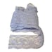 Vintage Lavendar Blue Stretch Lingerie LOT Fancy Floral Lace Trim Roll 3.5” Wide