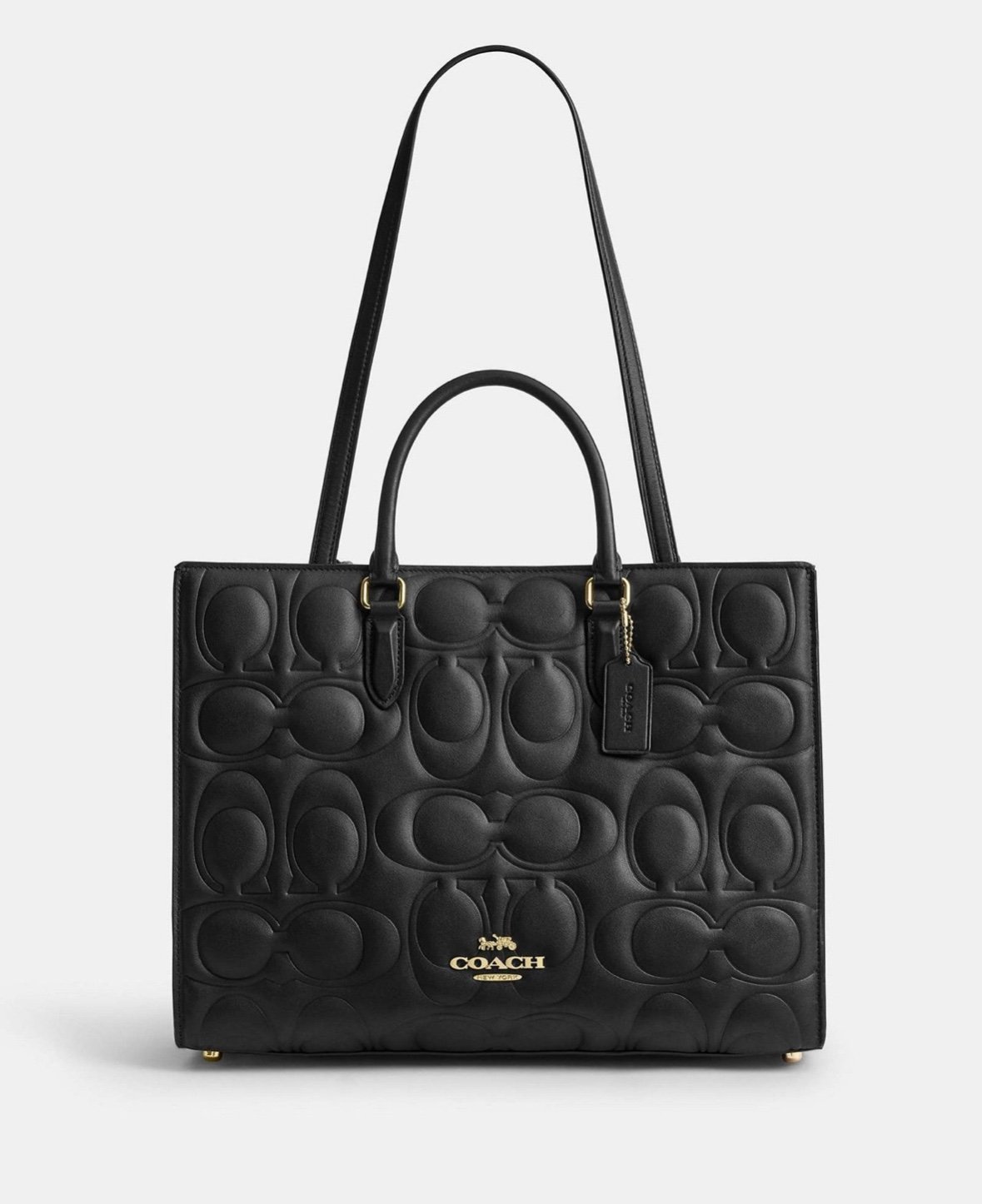 NWT Coach Maggie Tote Bag In Blocked Signature Leather CY672
