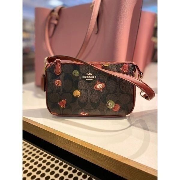Coach Nolita 19 In Signature Canvas wristlet With Ornament Print