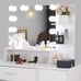 Vanity Table with 10 Dimmable Lighted Mirror Drawer and Shelves for Women Makeup