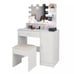 Vanity Table with 10 Dimmable Lighted Mirror Drawer and Shelves for Women Makeup