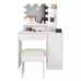 Vanity Table with 10 Dimmable Lighted Mirror Drawer and Shelves for Women Makeup