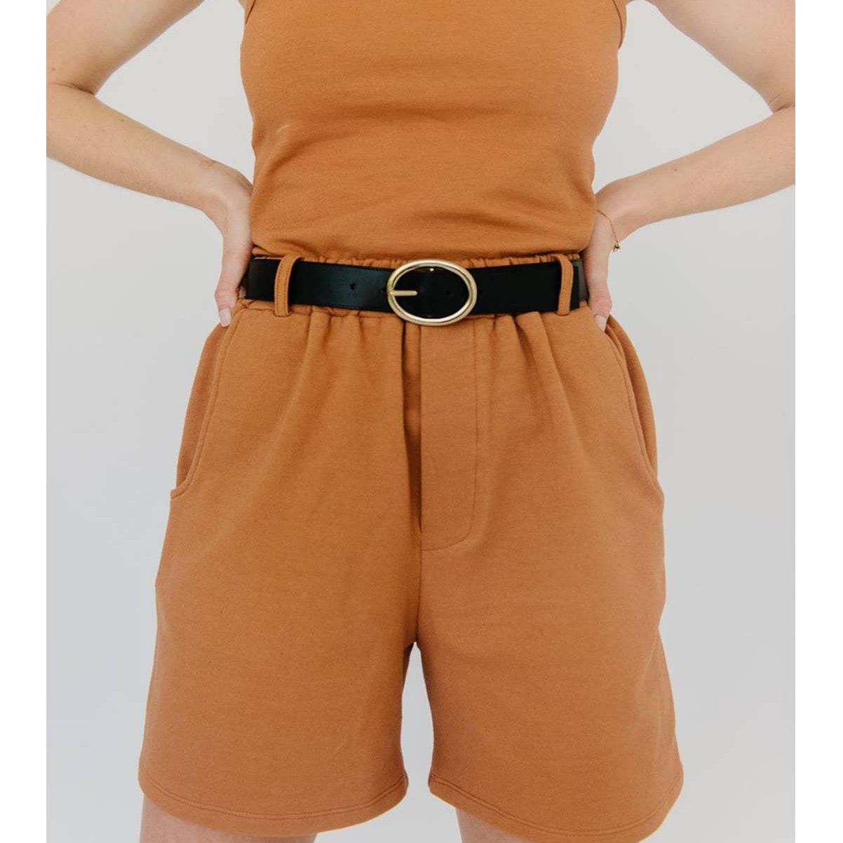James Street Co Pull On Elastic Waist Trouser Cotton Blend Short Size Small