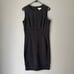 Calvin Klein sz 8 black work career sheath midi dress