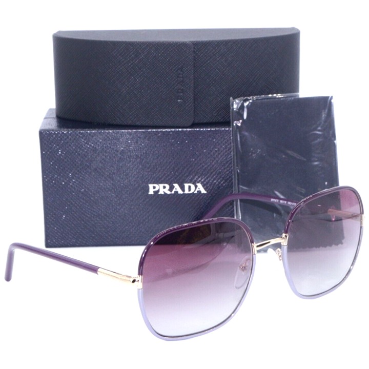 PRADA SPR 67X 03U-412 PURPLE-GREY-GOLD/PINK GRADIENT AUTHENTIC SUNGLASSES 58-19