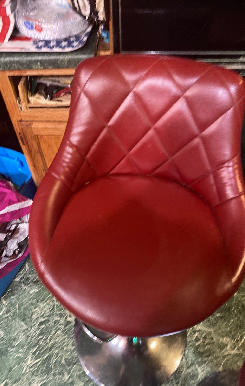 Red bar stool
