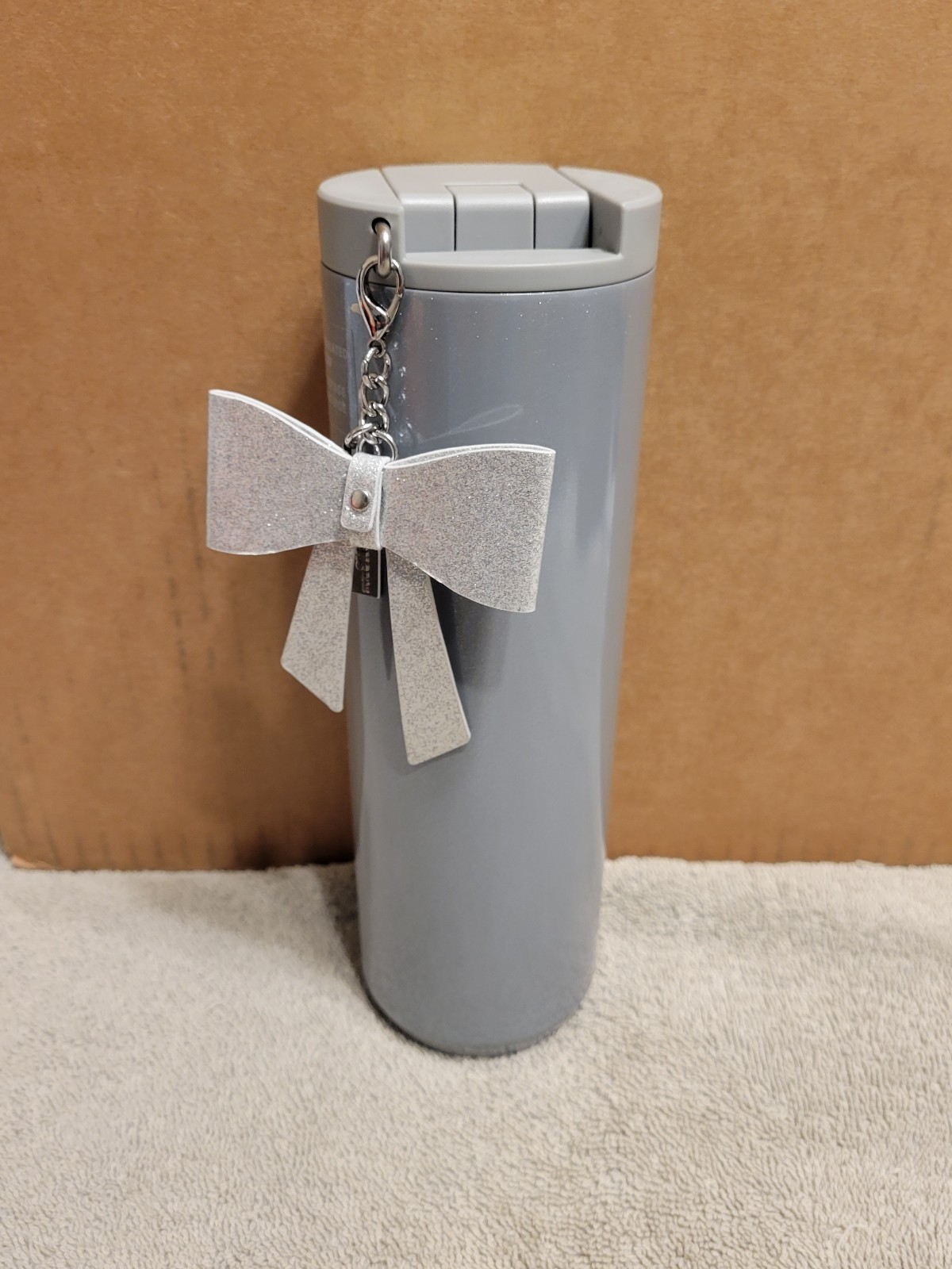 Starbucks 2023 Silver Metallic bow insulated tumbler