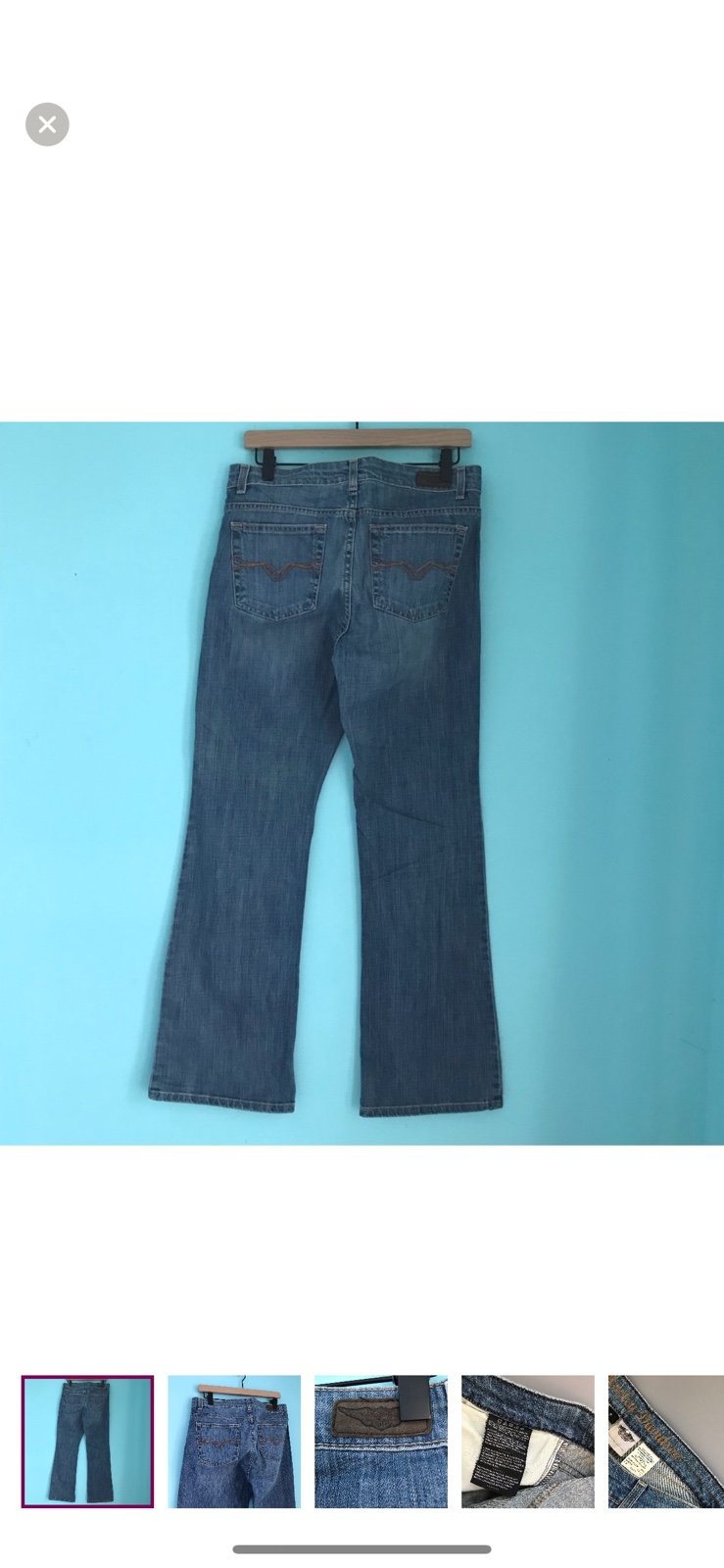 Harley-Davidson Low Rise Flare Wide Leg Motorcycle Biker Denim Jean 8 Rare 32x31