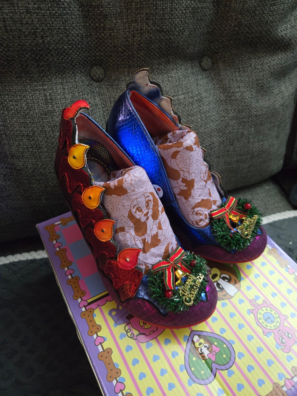 Irregular Choice Warm Glow Christmas Light Up Heels sz 38