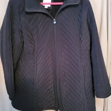 2 X Womens Long jacket By croft and barrow (Black/hood)