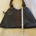 Women's Pebbled Leather Handbag Sophia Visconti Tote Thin Bag EUC