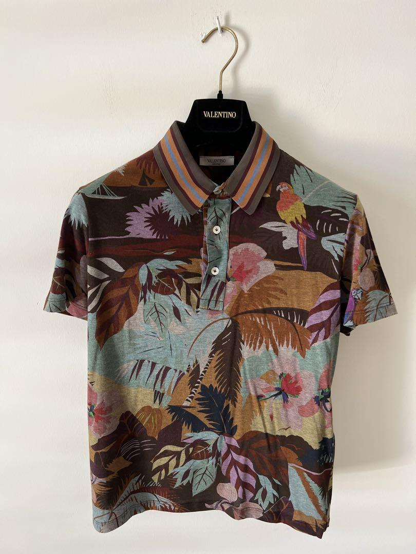 (Brand New with Tags) VALENTINO VLTN Polo Shirt Tropical Print