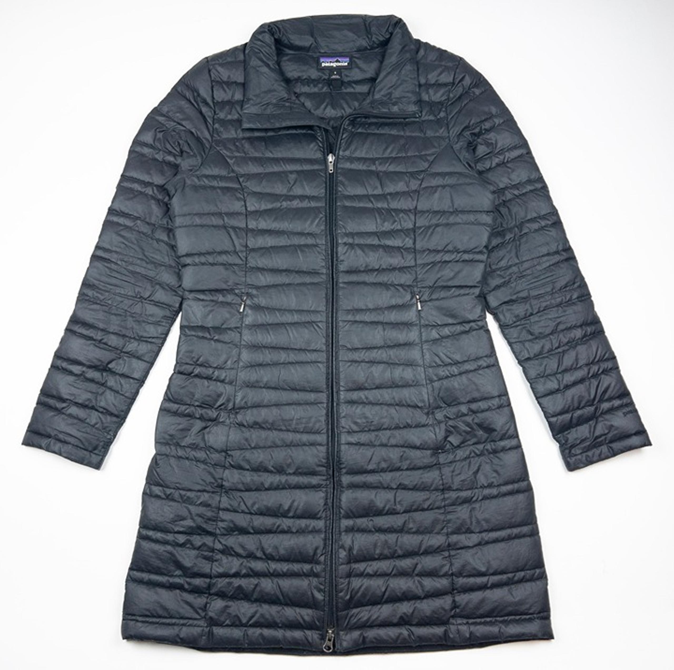 Patagonia Fiona Parka Down Puffer Coat Women's Small Black Full Zip Jacket 28358