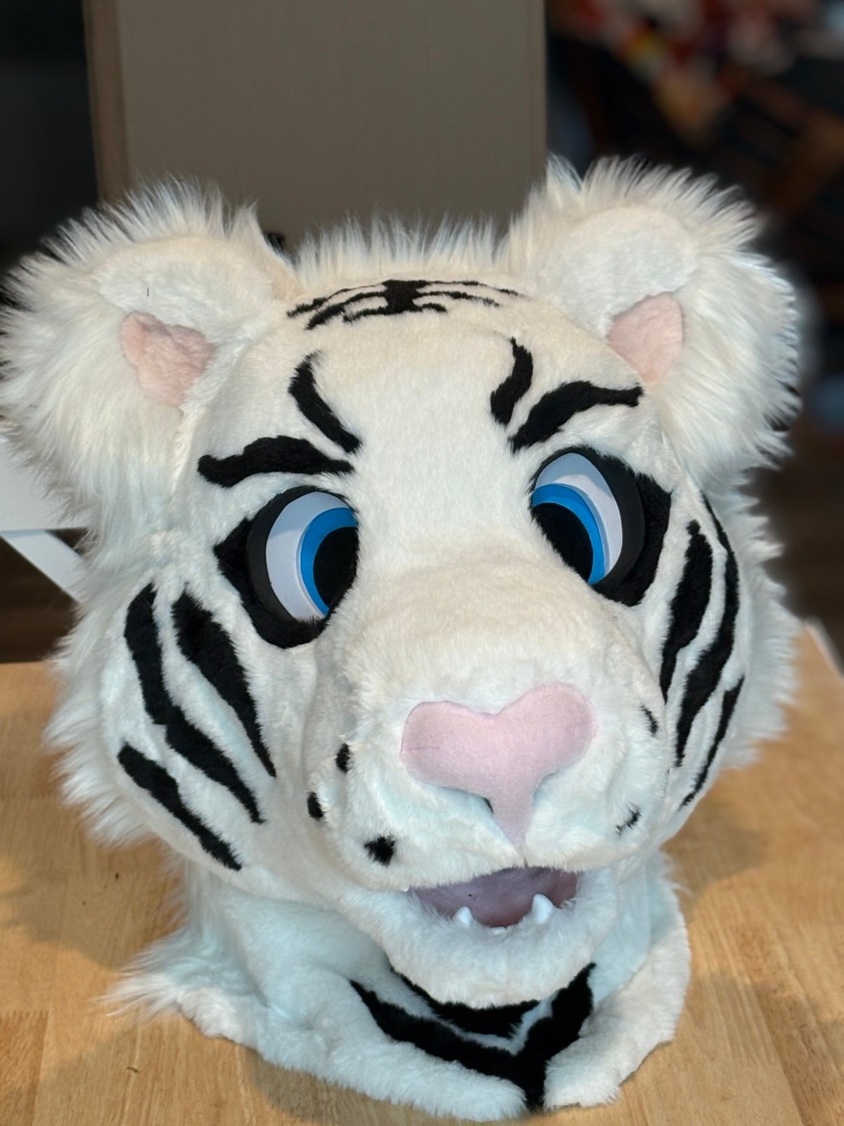 Fursuit head White Tiger/Fursuit Head/Tiger Fursuit {comes with 1pc digital art}