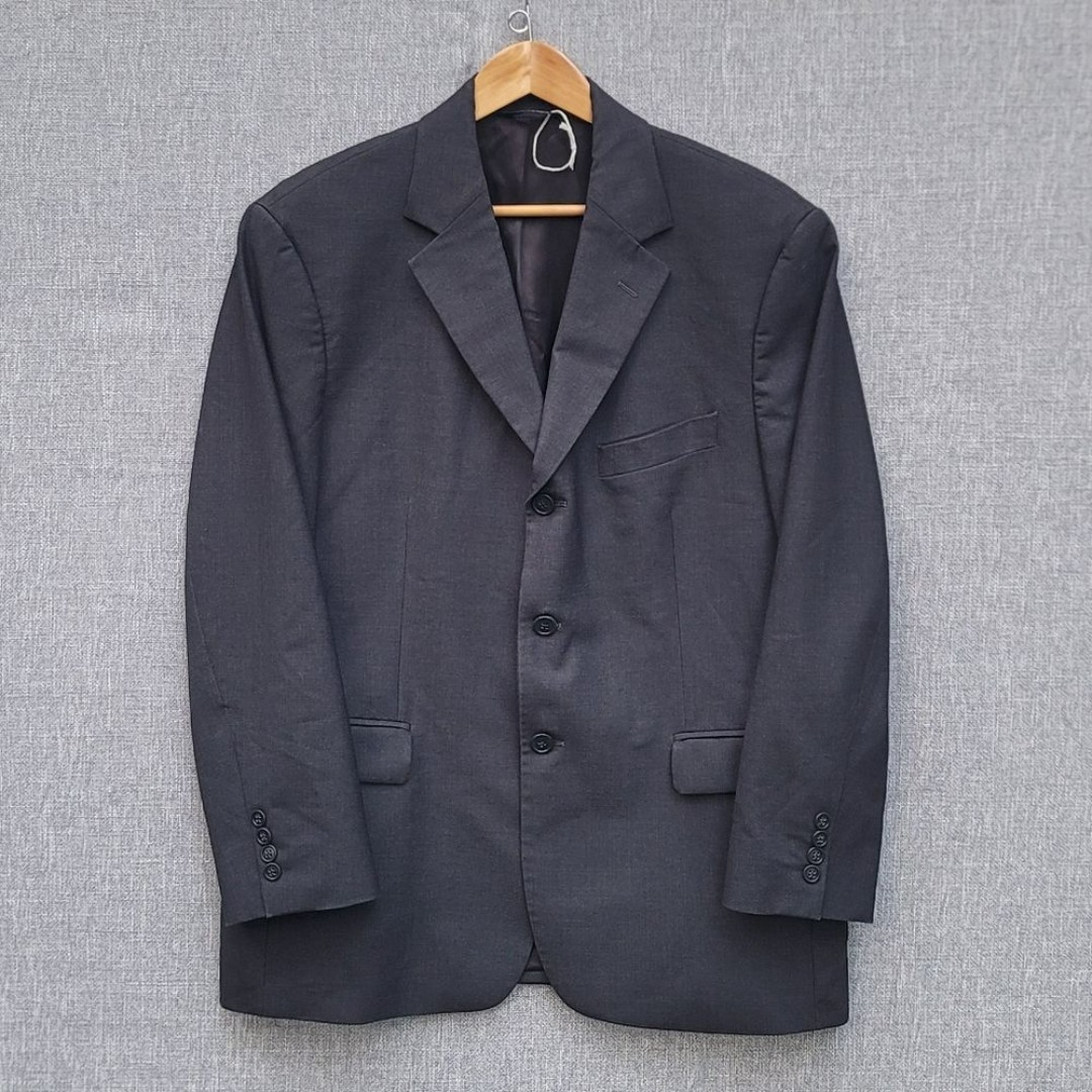 Brooks Brothers 346 Suit Jacket/Blazer Charcoal Gray Sz 41S 97% Wool