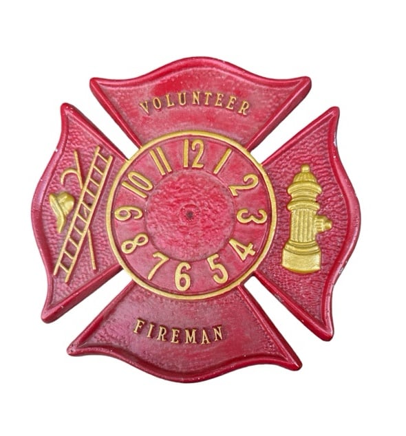 Vintage Volunteer Firefighter Plaque Crest