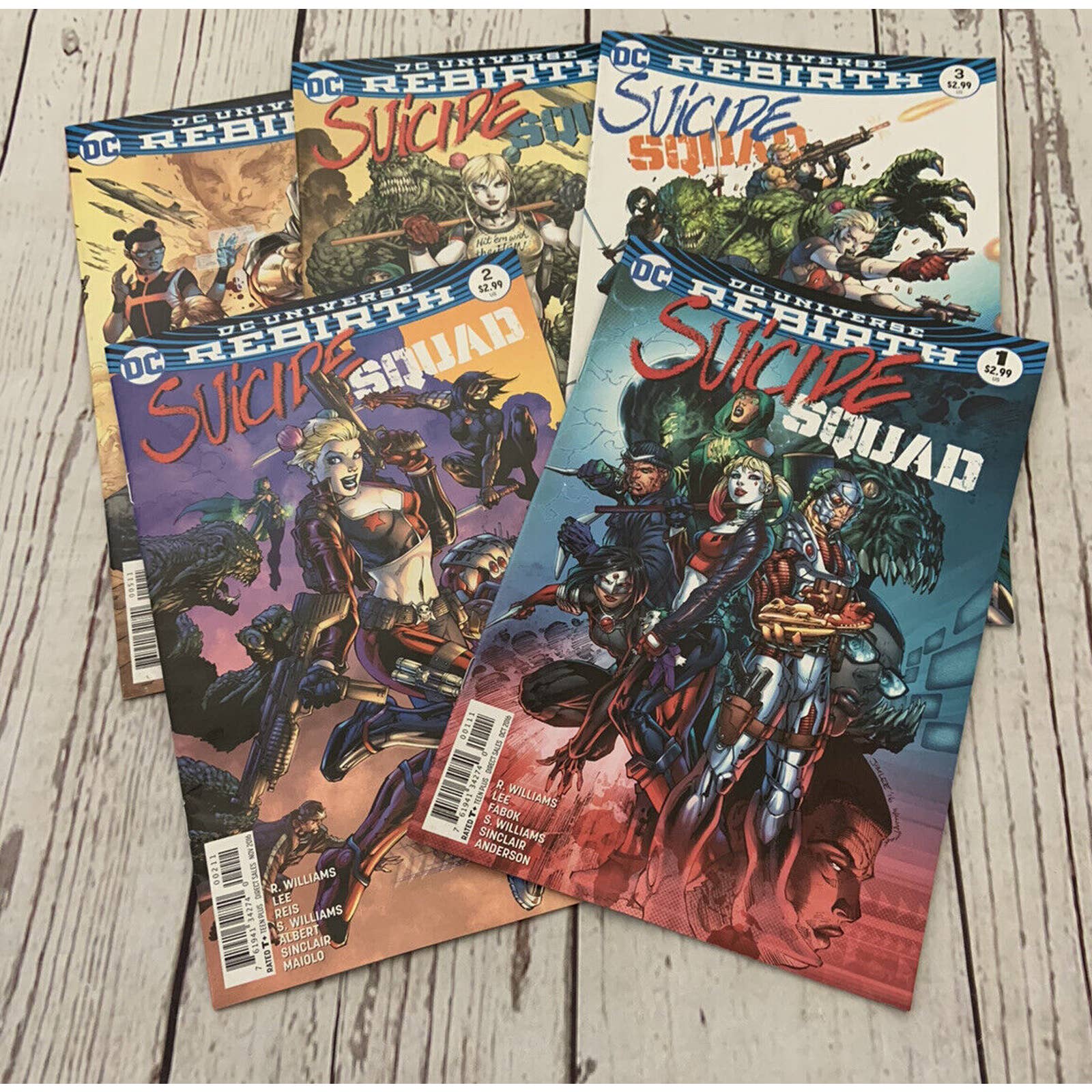 Suicide Squad Rebirth Lot #1-5 Yr 2016