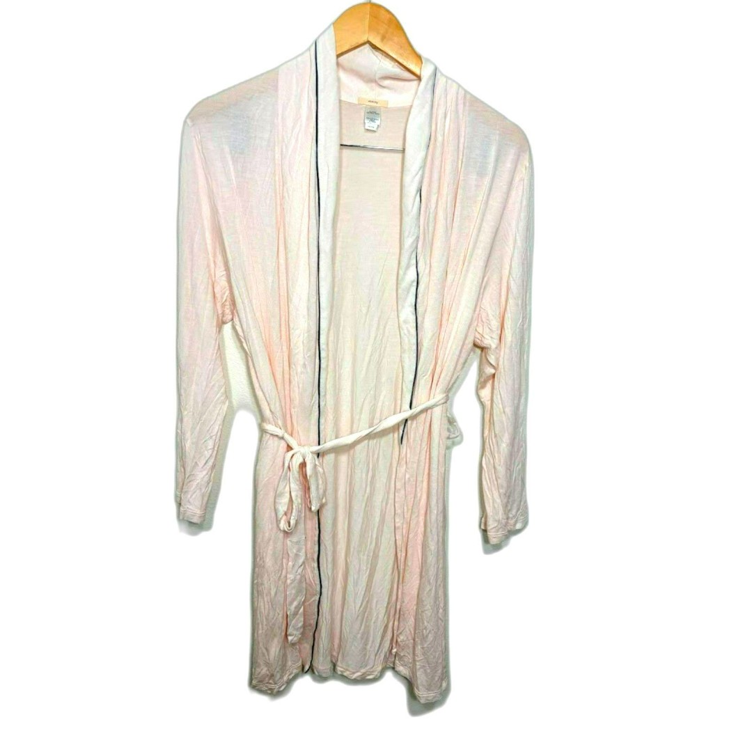 Eberjey the wrap robe pink L XL sleepwear loungewear cozy pajamas postpartum