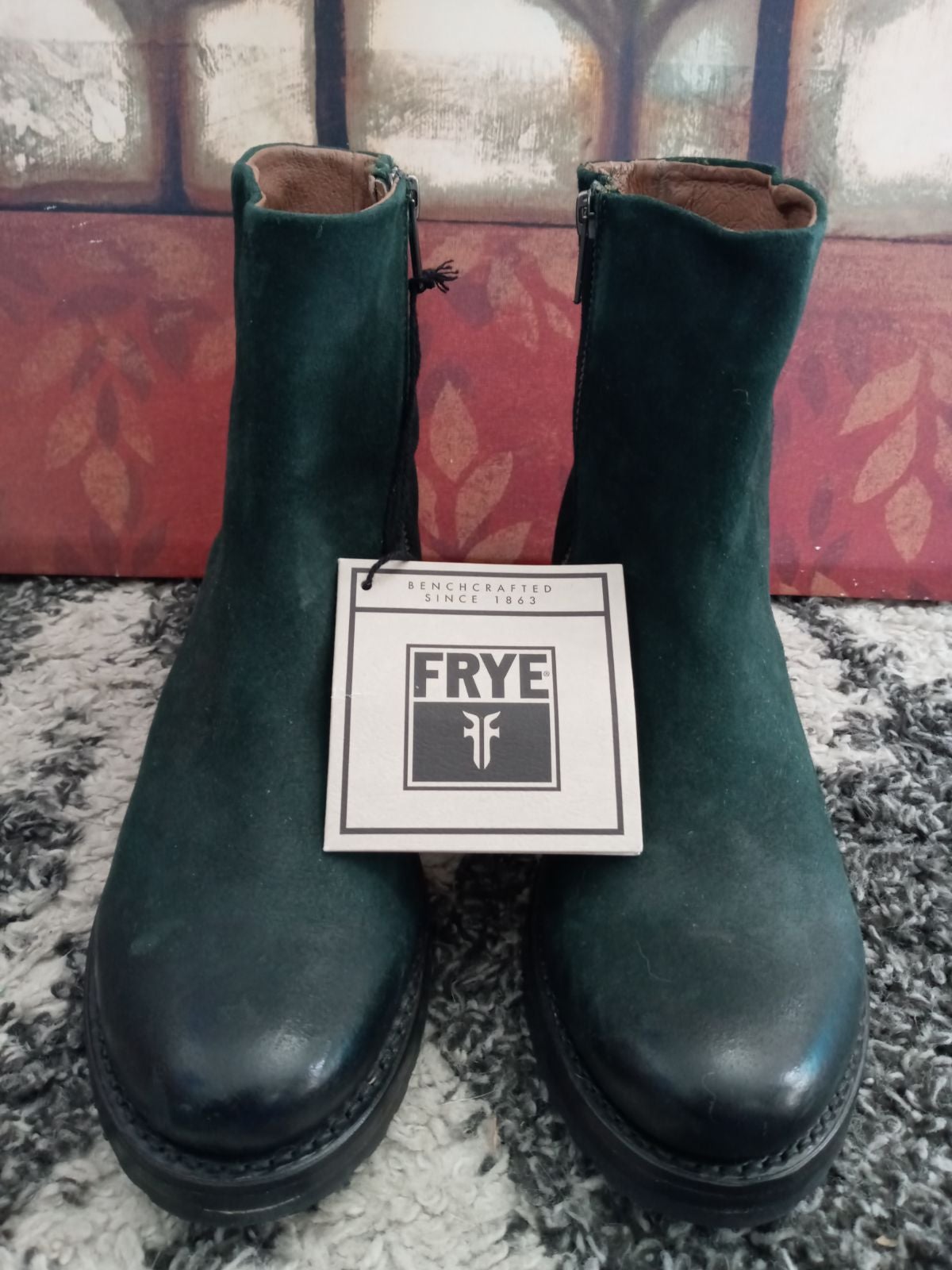 New Frye Veronica Inside Zip Short Leather Boot 7.5