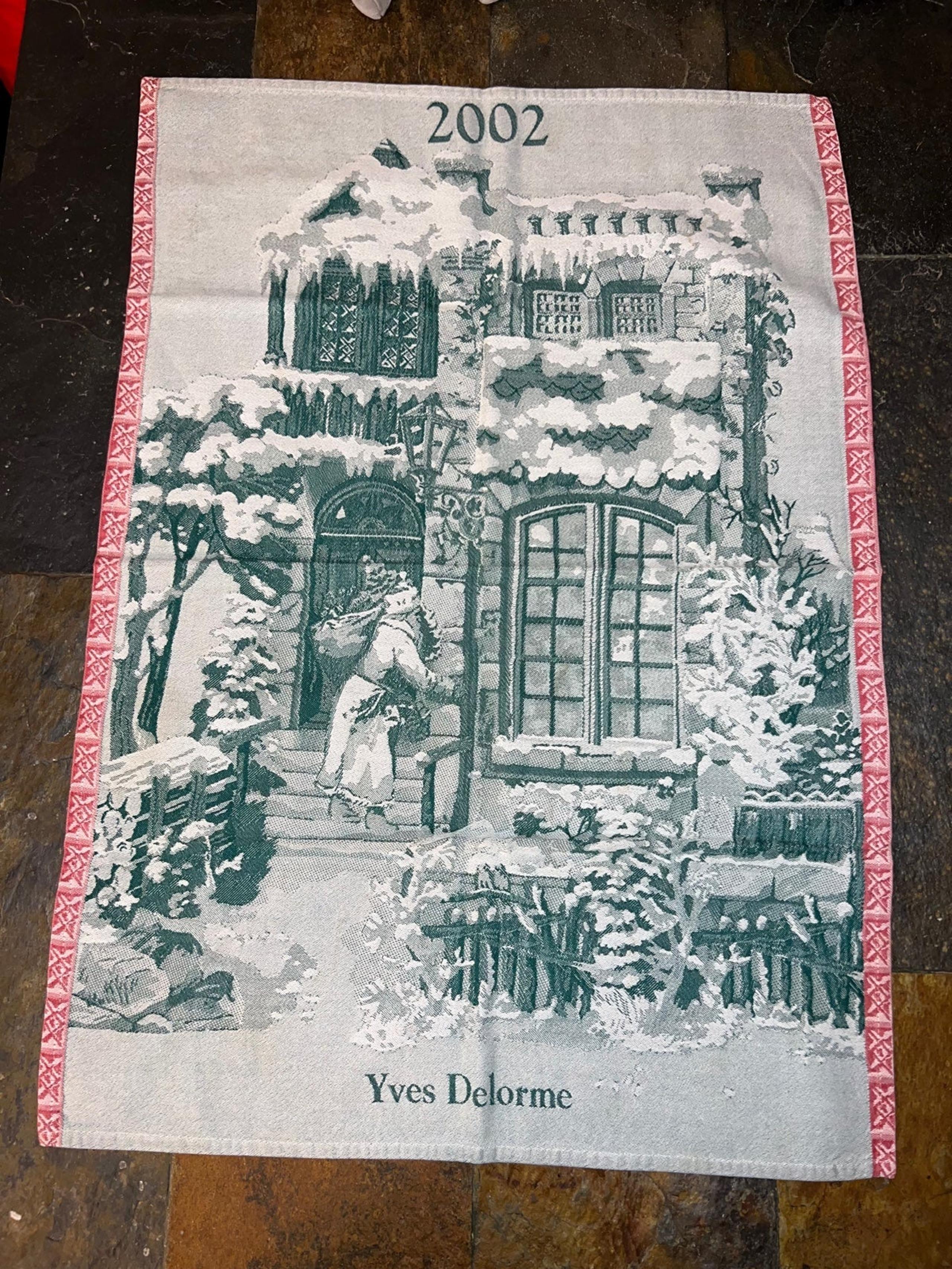 Yves Delorme 2002 Christmas Towel