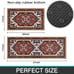 Red Kitchen Rugs Sets of 2 Boho Kitchen Rug Mat Washable Non-Slip Kitchen Rugs