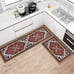 Red Kitchen Rugs Sets of 2 Boho Kitchen Rug Mat Washable Non-Slip Kitchen Rugs