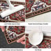 Red Kitchen Rugs Sets of 2 Boho Kitchen Rug Mat Washable Non-Slip Kitchen Rugs