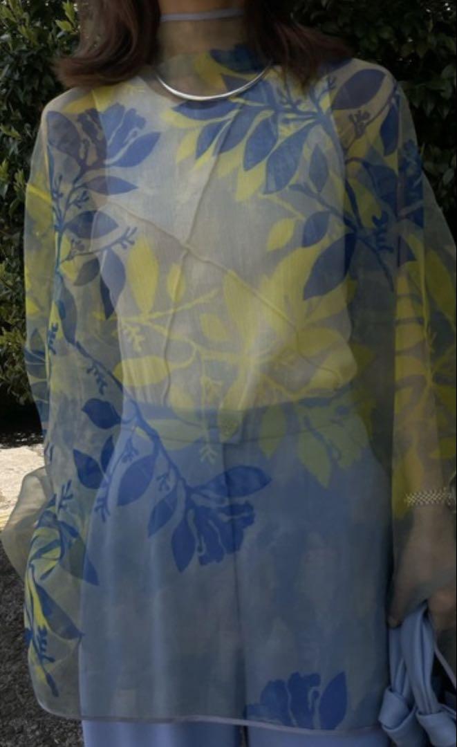 Unused ♢ AMERI MEDI ROLLER ART SHEER TOP Tunic