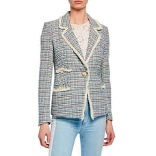 Veronica Beard Aba 3 Pockets Tweed Blazer Jacket 0