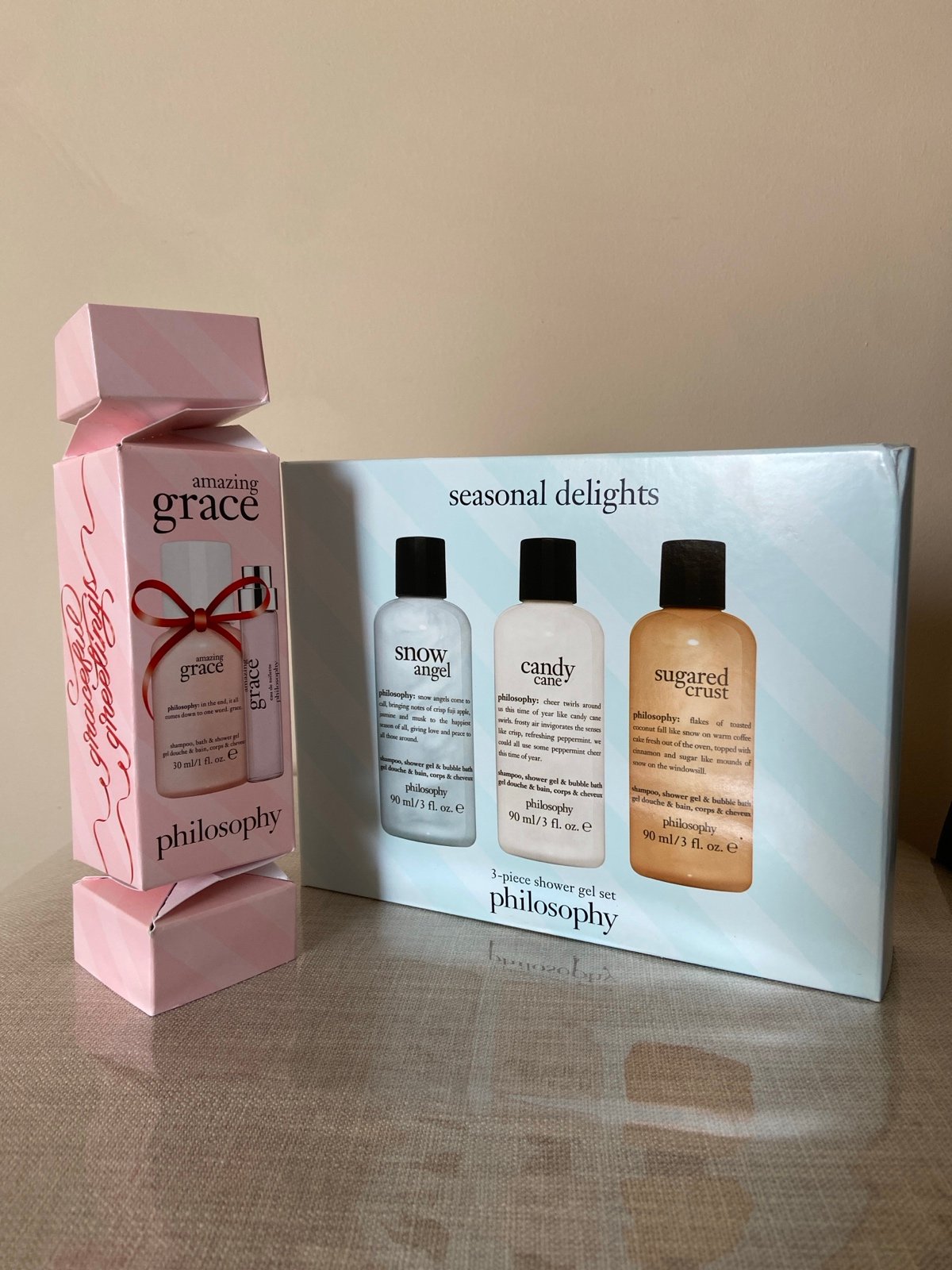 Philosophy Seasonal Delights 3pc Shower Gel Gift Set & Amazing Grace Duo Gift