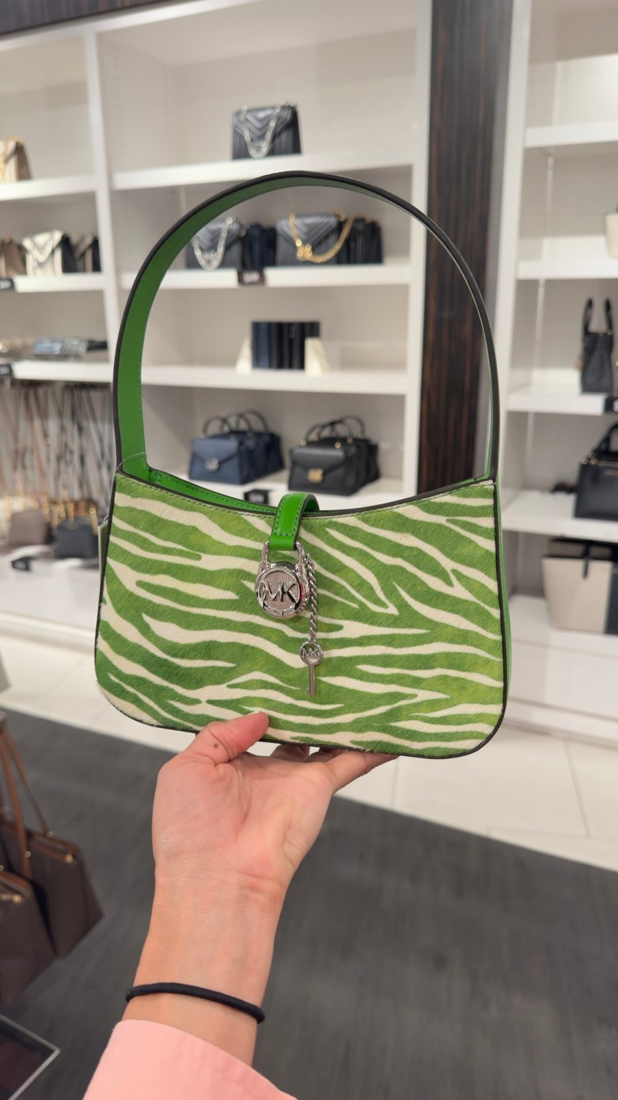 michaels kors purse New with tags Lyra Small Pochette jungle green