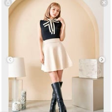 Darich Black Sleeveless Knit with Ribbon