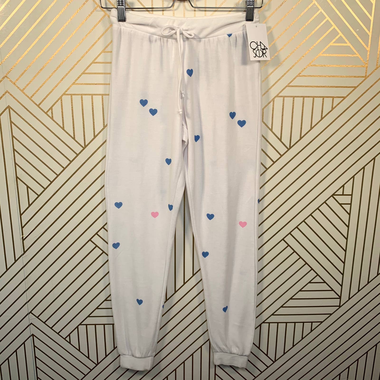 Chaser Cozy Knit Heart Jogger Sweatpants