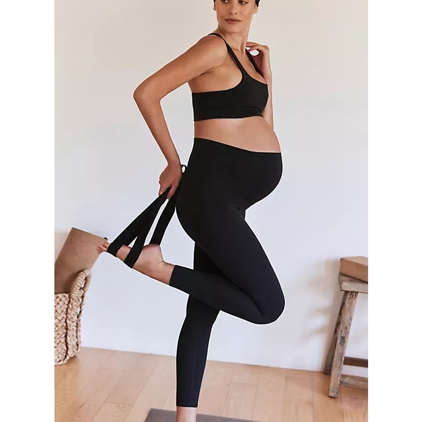 NEW Free People Movement x Hatch Never Better Maternity Leggings XS Black NWT