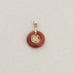 Pendant Only 14k Yellow Gold Natural Red Jade Blessed Chinese Character Pendant