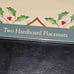 NEW 2 Lenox Christmas Floral Ribbon Holiday Hardboard Placemats 16x12 NOS