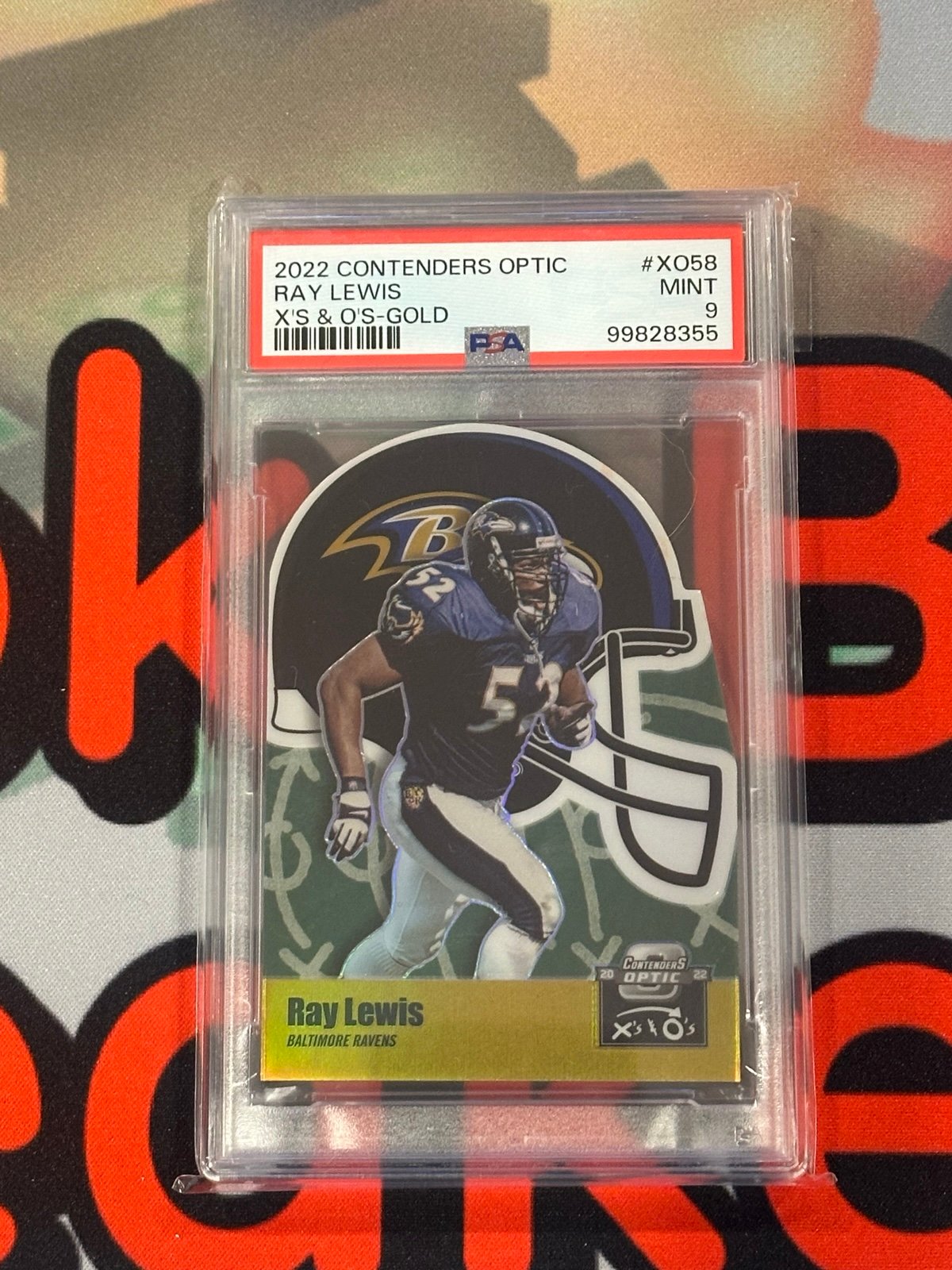 2022 contenders optic Ray Lewis gold die cut SSP /10