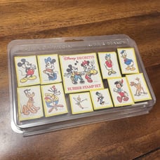 DISNEY FAVORITES VINTAGE RUBBER STAMP SET ~ VERY RARE LOT OF 11 CHARACTERS EUC