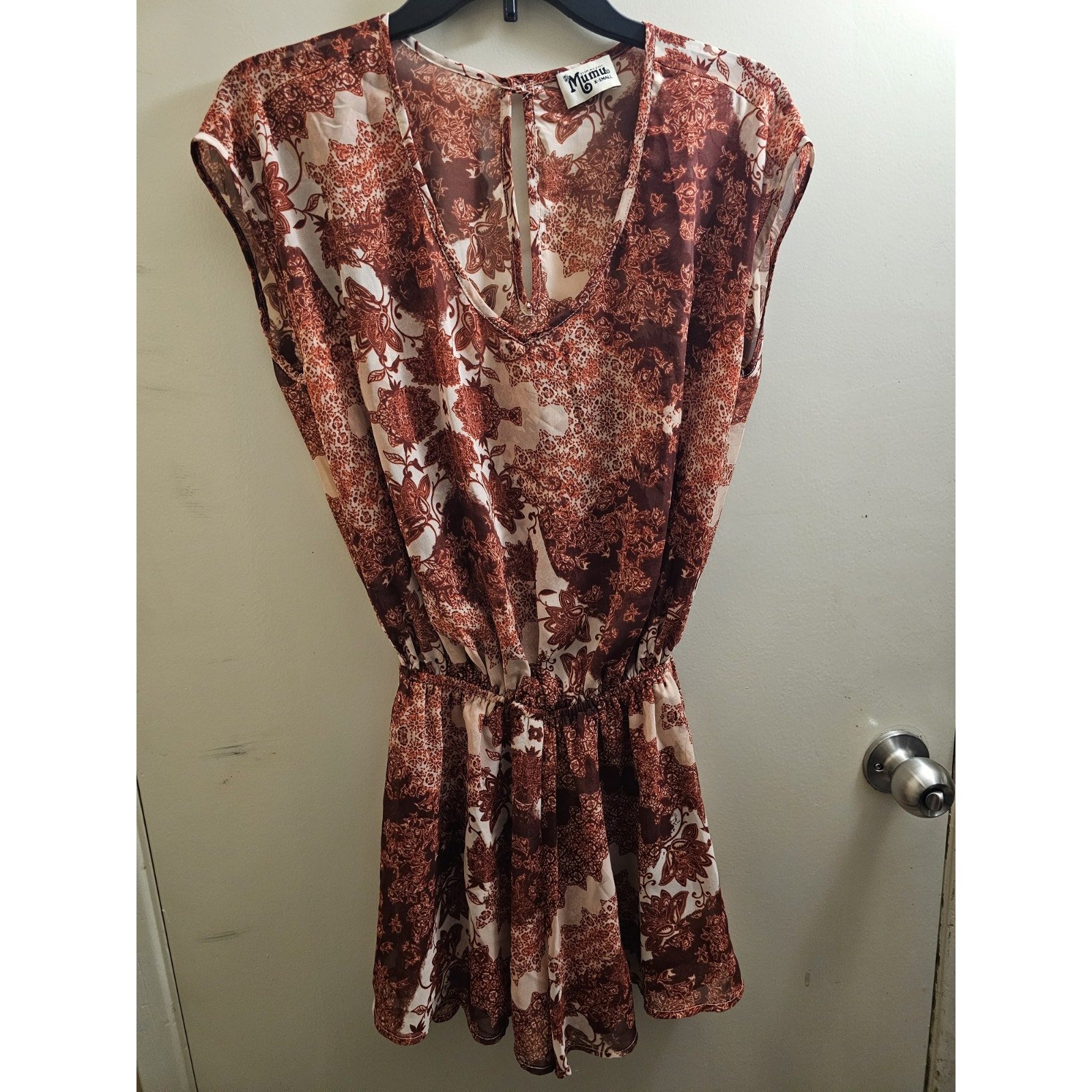 Show Me Your Mumu Rowdy Romper XS Paisley Red Lined Shorts One Piece