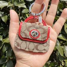 NWOT COACH Vintage PARK SIGNATURE HANDBAG KEY RING (F65744)