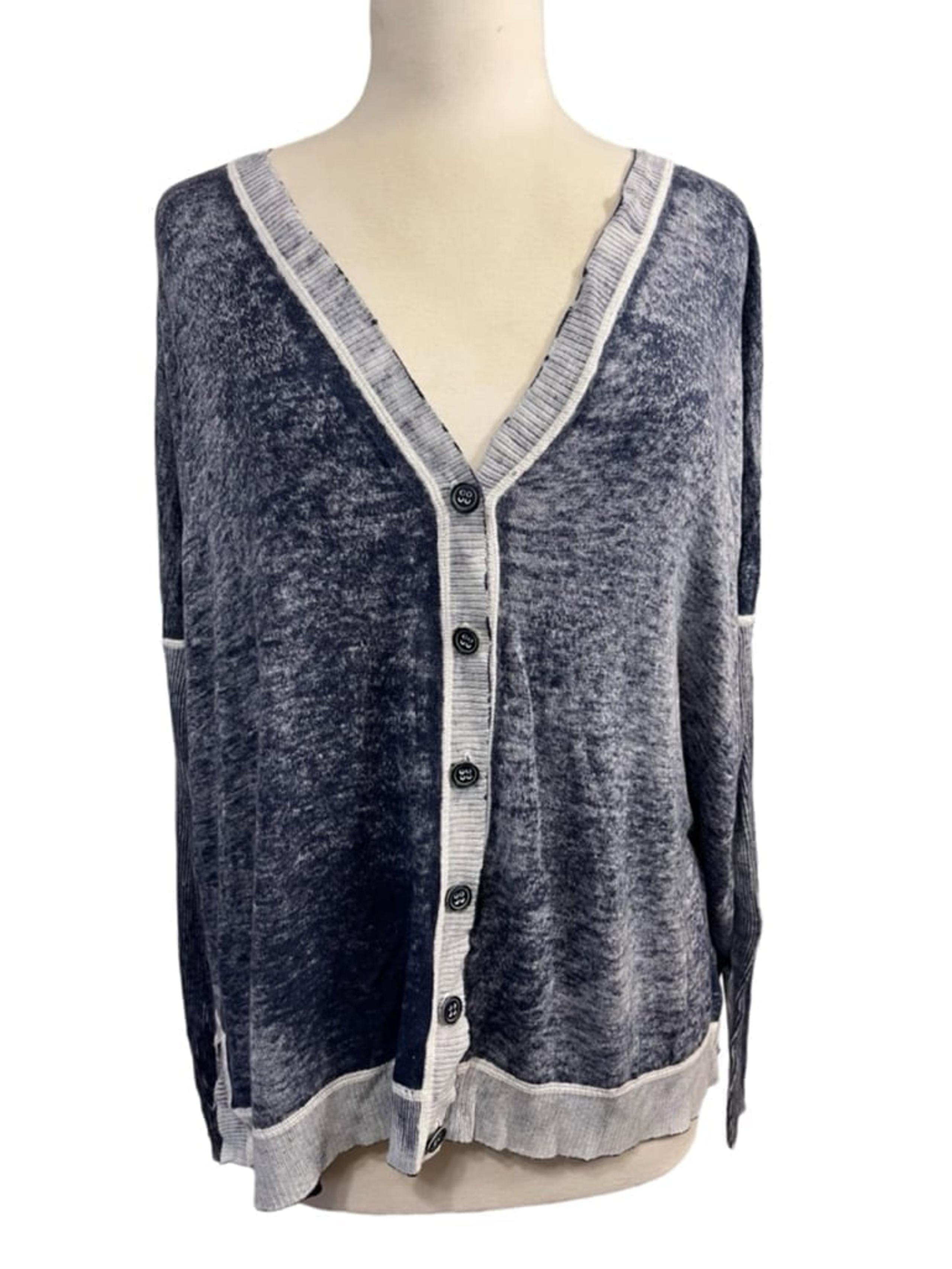Women's Cullen Cardigan Sweater M/L Blue White