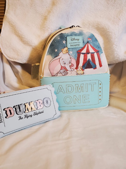 Loungefly Disney Dumbo Backpack and wallet