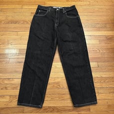 Vintage 90s Anchor Blue Black Baggy Denim Jeans Size 38x32 Men Skater
