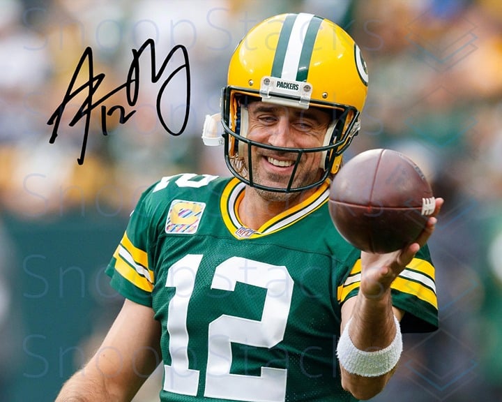 Aaron Rodgers Signed 16x20 Glossy Autographed RP Photo Green Bay Packers 8