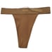 SKIMS Cotton Rib Plunge Bralette + Thong Set Camel Womens XXS
