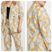 ELOQUII Women's Plus Size Yellow/White Double Breasted Jacket Sz 24 Pockets Line